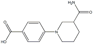 4-(3-carbamoylpiperidin-1-yl)benzoic acid Structure