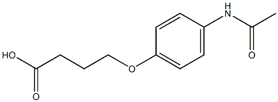4-(4-acetamidophenoxy)butanoic acid Struktur