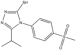 4-(4-methanesulfonylphenyl)-5-(propan-2-yl)-4H-1,2,4-triazole-3-thiol Struktur