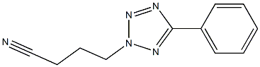 4-(5-phenyl-2H-1,2,3,4-tetrazol-2-yl)butanenitrile Struktur