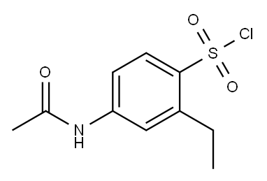 4-(acetylamino)-2-ethylbenzenesulfonyl chloride Structure