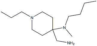 4-(aminomethyl)-N-butyl-N-methyl-1-propylpiperidin-4-amine Struktur