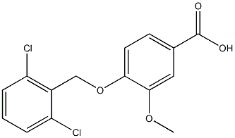 4-[(2,6-dichlorophenyl)methoxy]-3-methoxybenzoic acid Struktur
