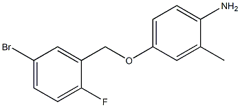 4-[(5-bromo-2-fluorobenzyl)oxy]-2-methylaniline Structure