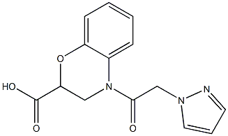 4-[2-(1H-pyrazol-1-yl)acetyl]-3,4-dihydro-2H-1,4-benzoxazine-2-carboxylic acid