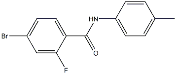 4-bromo-2-fluoro-N-(4-methylphenyl)benzamide 化学構造式