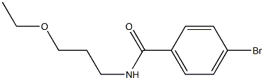4-bromo-N-(3-ethoxypropyl)benzamide Structure