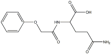 4-carbamoyl-2-(2-phenoxyacetamido)butanoic acid Struktur