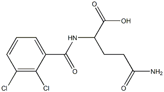 4-carbamoyl-2-[(2,3-dichlorophenyl)formamido]butanoic acid Struktur