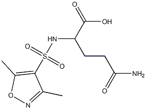 4-carbamoyl-2-[(3,5-dimethyl-1,2-oxazole-4-)sulfonamido]butanoic acid Structure