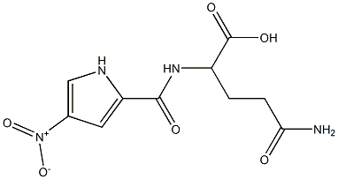 4-carbamoyl-2-[(4-nitro-1H-pyrrol-2-yl)formamido]butanoic acid Struktur