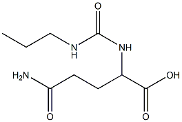 4-carbamoyl-2-[(propylcarbamoyl)amino]butanoic acid Struktur