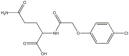 4-carbamoyl-2-[2-(4-chlorophenoxy)acetamido]butanoic acid Structure
