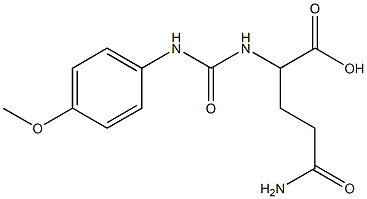 4-carbamoyl-2-{[(4-methoxyphenyl)carbamoyl]amino}butanoic acid