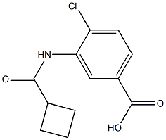 4-chloro-3-[(cyclobutylcarbonyl)amino]benzoic acid Structure