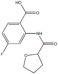 4-fluoro-2-[(tetrahydrofuran-2-ylcarbonyl)amino]benzoic acid Structure