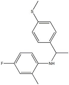 4-fluoro-2-methyl-N-{1-[4-(methylsulfanyl)phenyl]ethyl}aniline