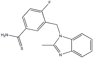 4-fluoro-3-[(2-methyl-1H-benzimidazol-1-yl)methyl]benzenecarbothioamide Structure