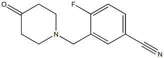 4-fluoro-3-[(4-oxopiperidin-1-yl)methyl]benzonitrile Struktur