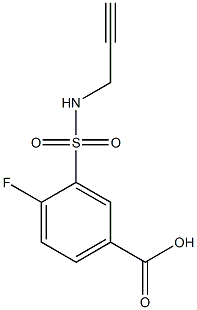 4-fluoro-3-[(prop-2-ynylamino)sulfonyl]benzoic acid Structure