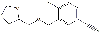4-fluoro-3-[(tetrahydrofuran-2-ylmethoxy)methyl]benzonitrile Structure