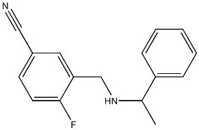 4-fluoro-3-{[(1-phenylethyl)amino]methyl}benzonitrile Struktur