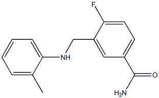 4-fluoro-3-{[(2-methylphenyl)amino]methyl}benzamide Structure