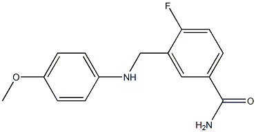 4-fluoro-3-{[(4-methoxyphenyl)amino]methyl}benzamide Structure