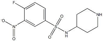 4-fluoro-3-nitro-N-(piperidin-4-yl)benzene-1-sulfonamide