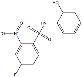 4-fluoro-N-(2-hydroxyphenyl)-2-nitrobenzene-1-sulfonamide Structure