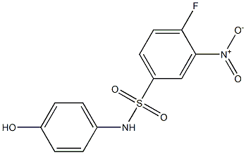 4-fluoro-N-(4-hydroxyphenyl)-3-nitrobenzene-1-sulfonamide Structure