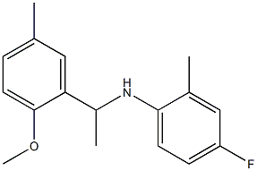 4-fluoro-N-[1-(2-methoxy-5-methylphenyl)ethyl]-2-methylaniline Structure