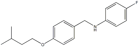 4-fluoro-N-{[4-(3-methylbutoxy)phenyl]methyl}aniline Structure