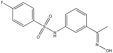 4-fluoro-N-{3-[1-(hydroxyimino)ethyl]phenyl}benzene-1-sulfonamide