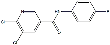 5,6-dichloro-N-(4-fluorophenyl)pyridine-3-carboxamide Structure