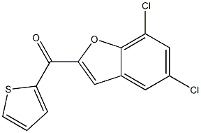 5,7-dichloro-2-(thiophen-2-ylcarbonyl)-1-benzofuran Structure