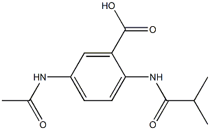 5-acetamido-2-(2-methylpropanamido)benzoic acid Structure