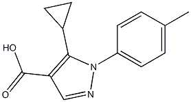 5-cyclopropyl-1-(4-methylphenyl)-1H-pyrazole-4-carboxylic acid Struktur