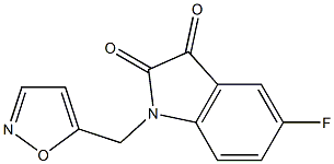 5-fluoro-1-(1,2-oxazol-5-ylmethyl)-2,3-dihydro-1H-indole-2,3-dione Structure