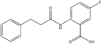 5-fluoro-2-(3-phenylpropanamido)benzoic acid Struktur