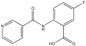 5-fluoro-2-[(pyridin-3-ylcarbonyl)amino]benzoic acid Struktur