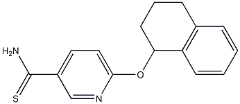 6-(1,2,3,4-tetrahydronaphthalen-1-yloxy)pyridine-3-carbothioamide 化学構造式