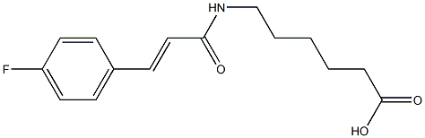 6-{[(2E)-3-(4-fluorophenyl)prop-2-enoyl]amino}hexanoic acid,,结构式