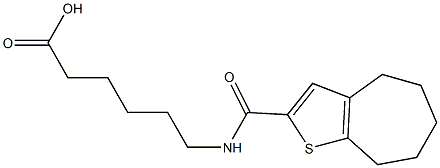 6-{4H,5H,6H,7H,8H-cyclohepta[b]thiophen-2-ylformamido}hexanoic acid 结构式