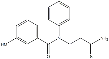 N-(2-carbamothioylethyl)-3-hydroxy-N-phenylbenzamide Struktur