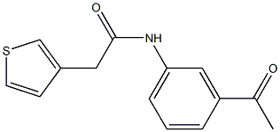 N-(3-acetylphenyl)-2-(thiophen-3-yl)acetamide Structure