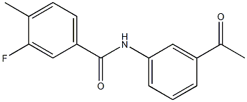 N-(3-acetylphenyl)-3-fluoro-4-methylbenzamide Struktur