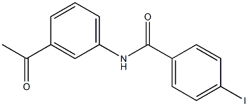 N-(3-acetylphenyl)-4-iodobenzamide Struktur