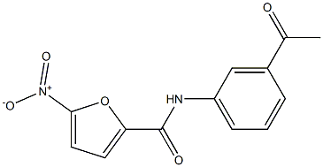 N-(3-acetylphenyl)-5-nitro-2-furamide 结构式