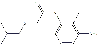 N-(3-amino-2-methylphenyl)-2-[(2-methylpropyl)sulfanyl]acetamide 结构式